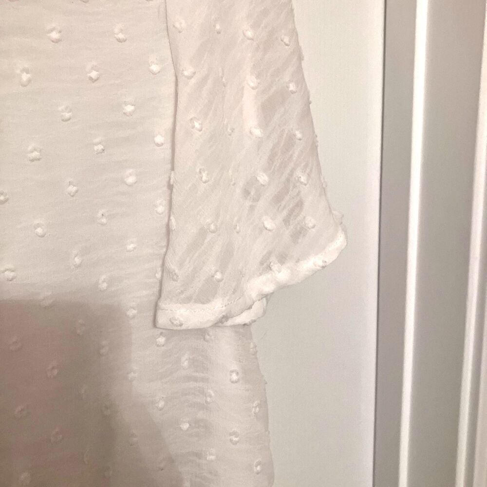 White Tiered Baby Doll Dress L Y2K Boho Romantic Whimsy - Picture 5 of 10